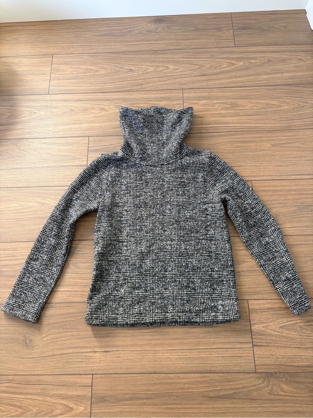 J.Crew Mercantile Glen Plaid Funnelneck Fleece Pullover